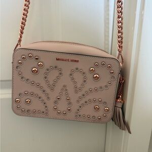 Michael Kors Blush Studded Crossbody Bag